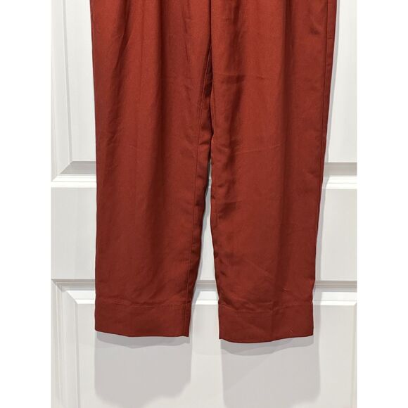 Madewell Paper bag Rust Tapered Pants Size 4 - Picture 2 of 6